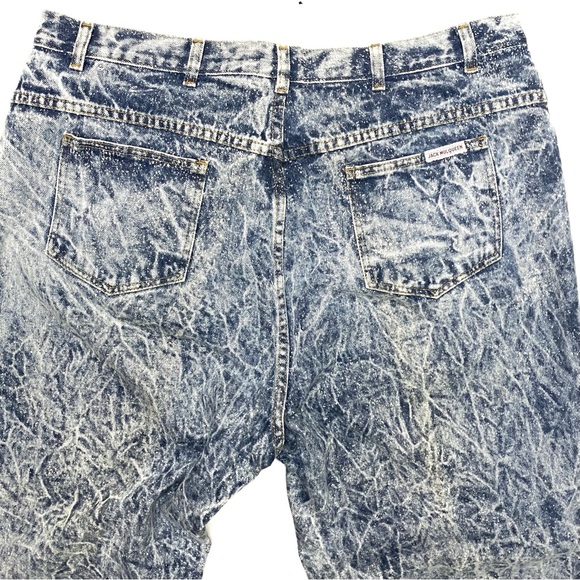 Vintage Jack MulQueen Women’s Acid Washed High Waist Denim Mom Jeans Size 38x32 - Picture 6 of 9